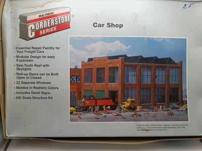 Walthers Cornerstone Series #933-3040 Car Shop HO Scale Kit 