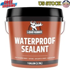 Multi-Surface Waterproof Sealant Indoor Outdoor Leak Repair Coating 1 Gallon New