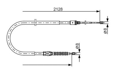 Handbremsleitung 1 987 482 324 BOSCH für PEUGEOT 308 SW I