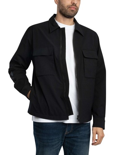 HUGO Men's Eselio Overshirt, Black - Picture 2 of 7