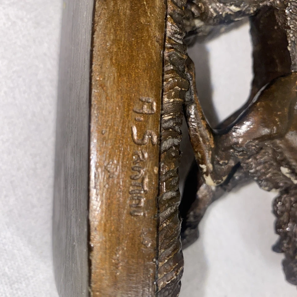 Figura firmada de perro de caza Irish Setter artista italiano A. Santini - Imagen 4 de 4