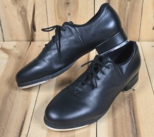 Bloch Mega Jazz Tap Dancing Black Leather Shoes Womens 12 M Worn Once 