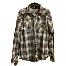 Wrangler Men's XL Rock 47 Western Snap Shirt Black White  Green