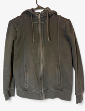 FIGS Women s Essential Fleece Full Zip Hoodie XS Black Cotton Blend Jacket