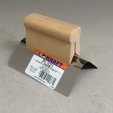 KRAFT TOOL CO Stainless Steel Outside Corner Tool with Wood Handle 4"x2"3/4"R