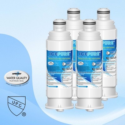 4 Pack Fit For Samsung DA97-17376B HAF-QIN/EXP Refrigerator Water Filter Icepure