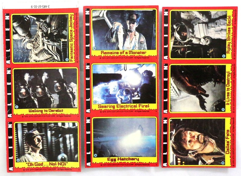 1979 Topps, Aliens, Three 3-Panel Card Sheets, Lot 712
