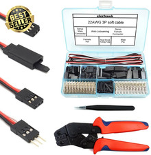 30 Sets Servo Connector Plug Kit Male Female RC Connectors with Crimping Tool