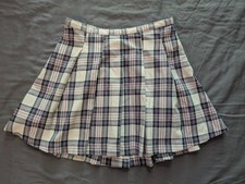 Wonder Nation Girls Size 10-12 Plaid Skirt white/pink/gray