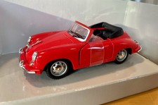 1:43 Schuco Junior Line 27003 - Porsche 356 Cabrio Red NIB WITH DATA CARD! MINT
