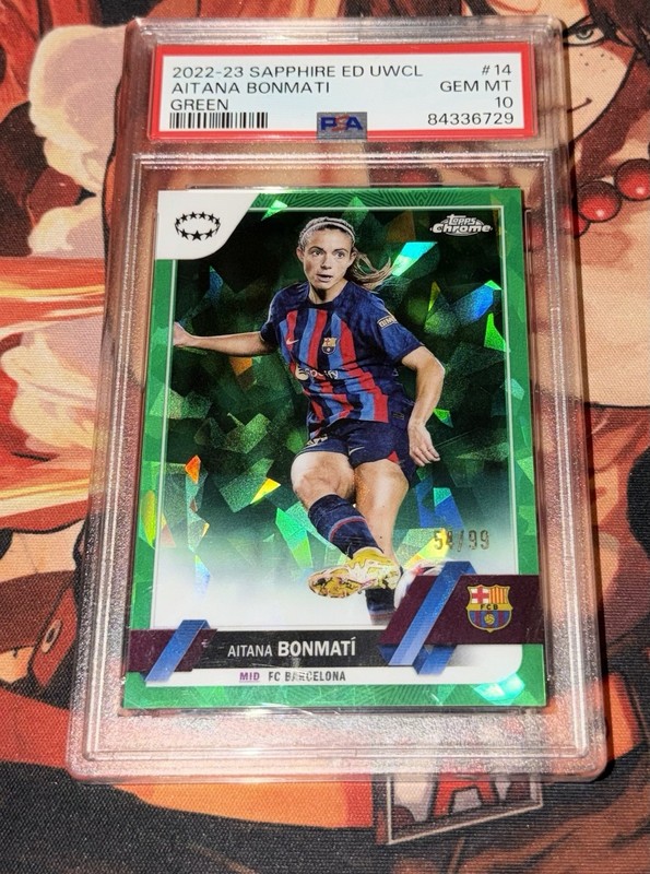 2022-23 TOPPS CHROME UEFA WOMENS AITANA BONMATI #14 FC BARCELONA PSA 10