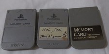 3 Sony PlayStation 2 OEM Official PS1  Memory Cards SCPH-1020 - GRAY