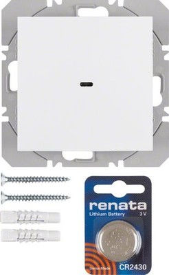 Berker 85655289 KNX-Funk Wandsender 1-fach flach quicklink S.1/B.3/B.7 polarweiß