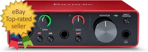 Scarlett Solo 3Rd Gen USB Audio Interface for Guitarists Vocalists Podcasters