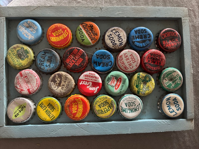 vintage soda bottle caps lot