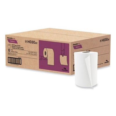 Cascades PRO Select Roll Paper Towels, 7.88'' x 350ft, White, 12 Rolls/Carton