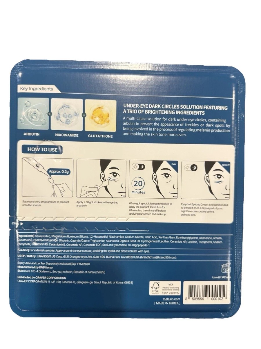 Dr.Melaxin Eyephalt Eyebag Eye Cream Korean Skincare 0.35oz - 10g