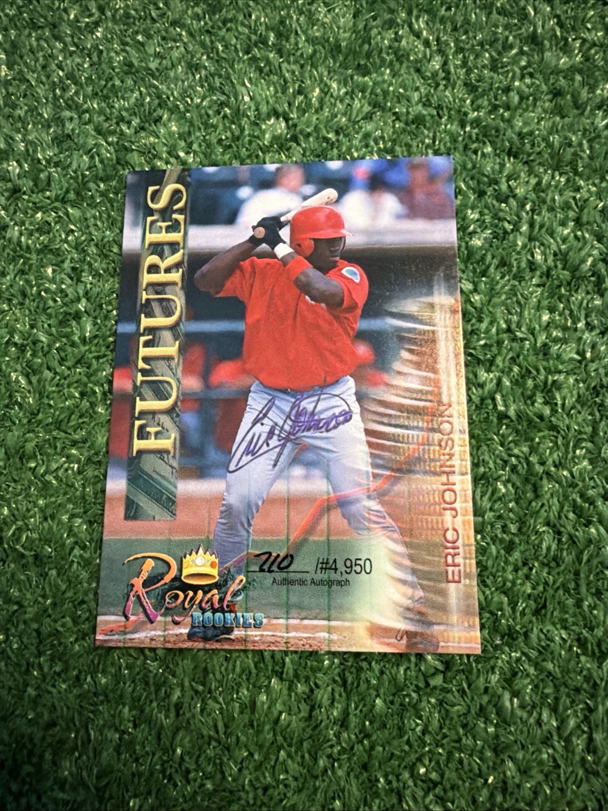 2000 Royal Rookies Futures # 4 Eric Johnson /4950 Autograph AQ1