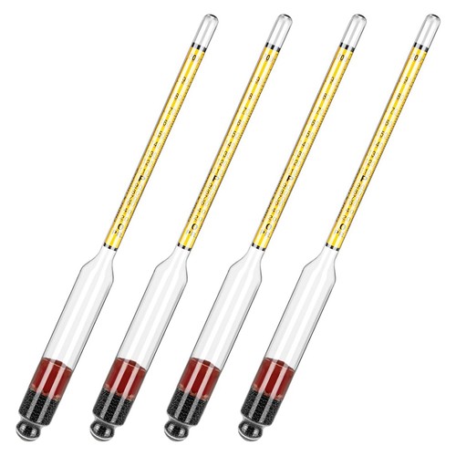 4-Teiliges Hydrometer Alkohol, Alkoholmessgerät zum Destillieren Von Alkoho4933