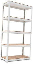  House 5-Tier Laminated Boltless Metal Shelving Unit Adjustable Storage 