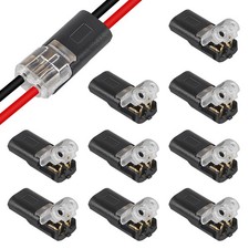 10Pcs Double-Wire Plug-in Connector Light Strip Connectors 2 Pin, Quick Splic...