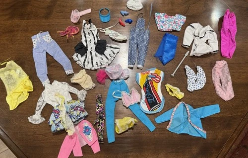 Vintage Barbie Clothes And Accessories Lot