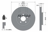 2X Textar Bremsscheibe 92108505 FüR Chrysler