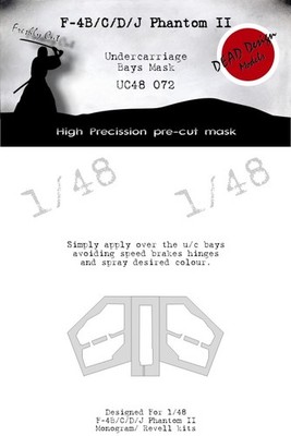 DEAD Design 1/48 F-4BCDJ Phantom II Undercarriage Bays Mask for Monogram kits