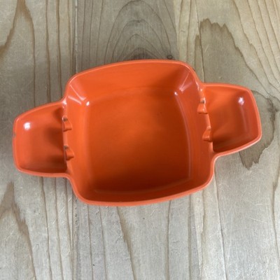 Mark Designs Safti Plus Ashtray Orange Melamine MDI USA Vintage 1970s