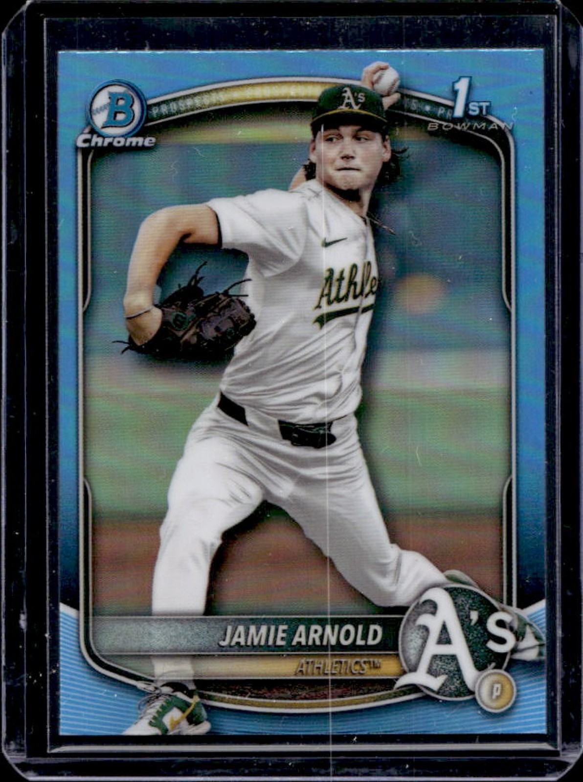 2025 Bowman Draft Jamie Arnold Chrome Sky Blue Refractor 1st #BDC-30 Athletics