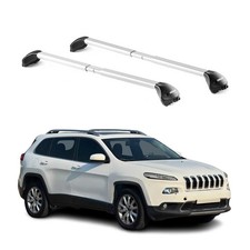 Dachträger Grundtäger für Jeep Cherokee KL 2014-2023 Pre-FL 100kg Alu Silber ABE