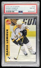 2000-05 Stadion Cards Mario Lemieux World Stars #147 PSA 8 NM-MT Penguins