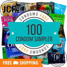 100 Condom Value Pack  Crown Trustex Caution Wear  Free Shipping  Free Sample