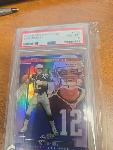 2004 Fleer Showcase Tom Brady Graded PSA 8