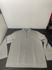 Hickey Freeman Sweater Mens Medium Quarter Zip Pullover Stripe Sweatshirt