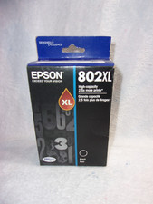 New Genuine Epson 802XL Black High-Yield Ink T802XL120-S WorkForce Pro Ex 10/23
