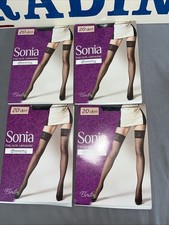 Ladies Black Classic Hold Ups 20 Denier Size Medium x 4 Pairs *BNIB*
