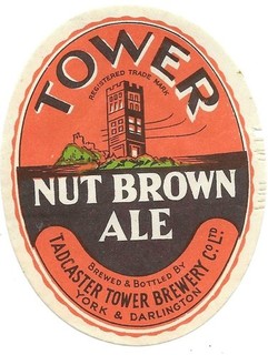 Beer Label: Tower Brewery Tadaster Nut Brown Ale 85mm tall