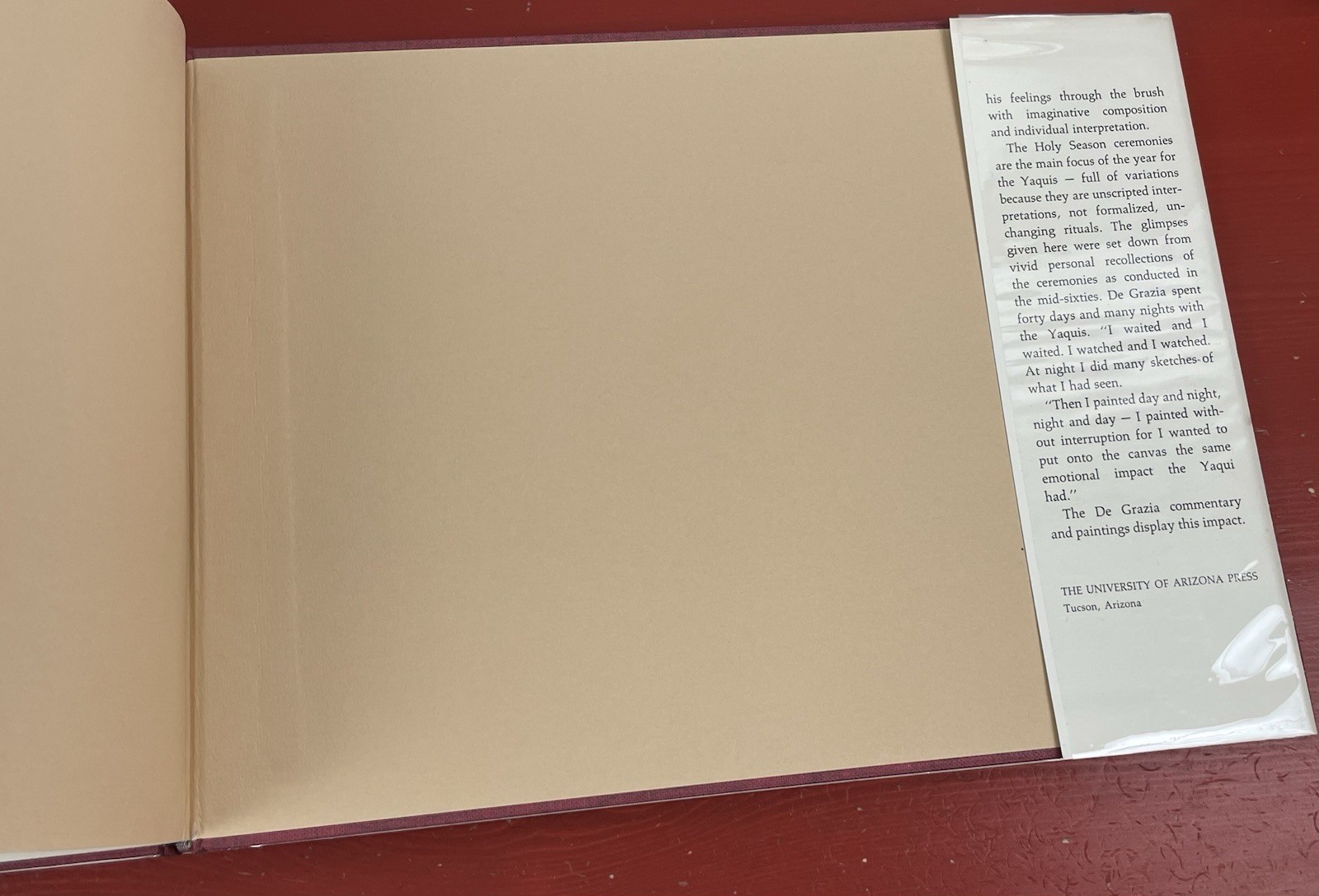 De Grazia Paints the Yaqui Easter SIGNED First Edition Hardcover 1968 UA Press