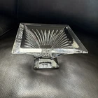 Vintage Waterford Crystal 6” Clarion Square Footed Bowl 107748 Ireland