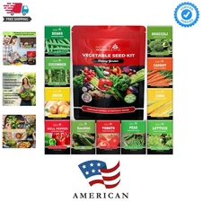 11 Heirloom Seeds for Planting Vegetables and Fruits, 4800 Survival Seed Vaul...