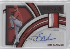 2022 Panini Immaculate Clearly Material Signatures Red /25 Sam Bachman Auto 0zu6
