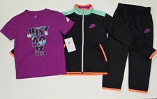 Nike Track Suit Kids Size 5 Jacket Pants T-Shirt 3pc Set Lot