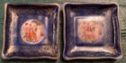 VTG  M&R Victorian Blue Hand Painted Porcelain Cigarette Trinket Box 2 trays — photo 3