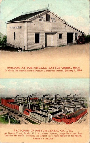 Postum Building Postum Cereal Building and Factory, BATTLE CREEK, Michigan Postcard | eBay