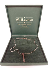 Natural Whitby Jet Pendant Black 7 Jet Stone Jewellery Necklace Charm