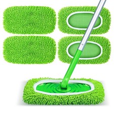 Reusable Mop Pads Fit Swiffer Sweeper, 4-Pack Microfiber Mop Replacement Pads...