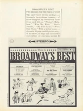 1961 Columbia Records Broadway's Best My Fair Lady-South Pacific-Gypsy PRINT AD