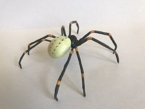 Handmade Hand-painted 5" Glo N Dark Tongan Spider Fiji Arachnid Figurine Replica