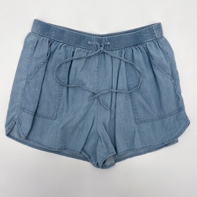 Hollister Shorts Womens Teens Extra Small Blue Chino Khaki